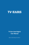 TV Ears user manual Original, Digital, Dual Digital, Speaker