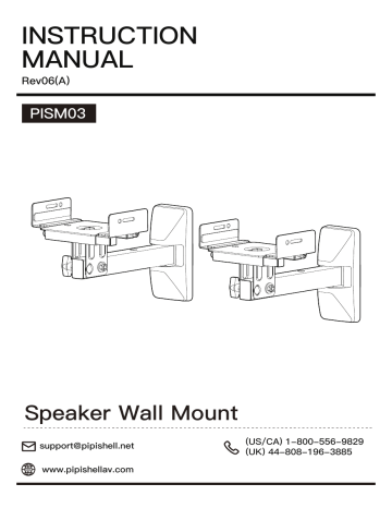 Pipishell Pism03 Speaker Wall Mounts User Manual 