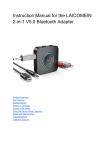 LAICOMEIN Bluetooth Adapter V5.0 2-in-1 Manual