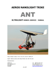 Aeros ANT new Nanolight trike Owner's Manual