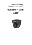 Speco O8FT1 8MP Flexible Intensifier IP Turret Camera 2.8mm fixed lens Quick Start Guide