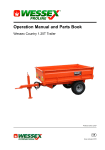 Wessex COUNTRY TRAILER 1.25T Owner Manual