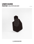 Photon Holster Backer User Guide | AI Chat &amp; PDF